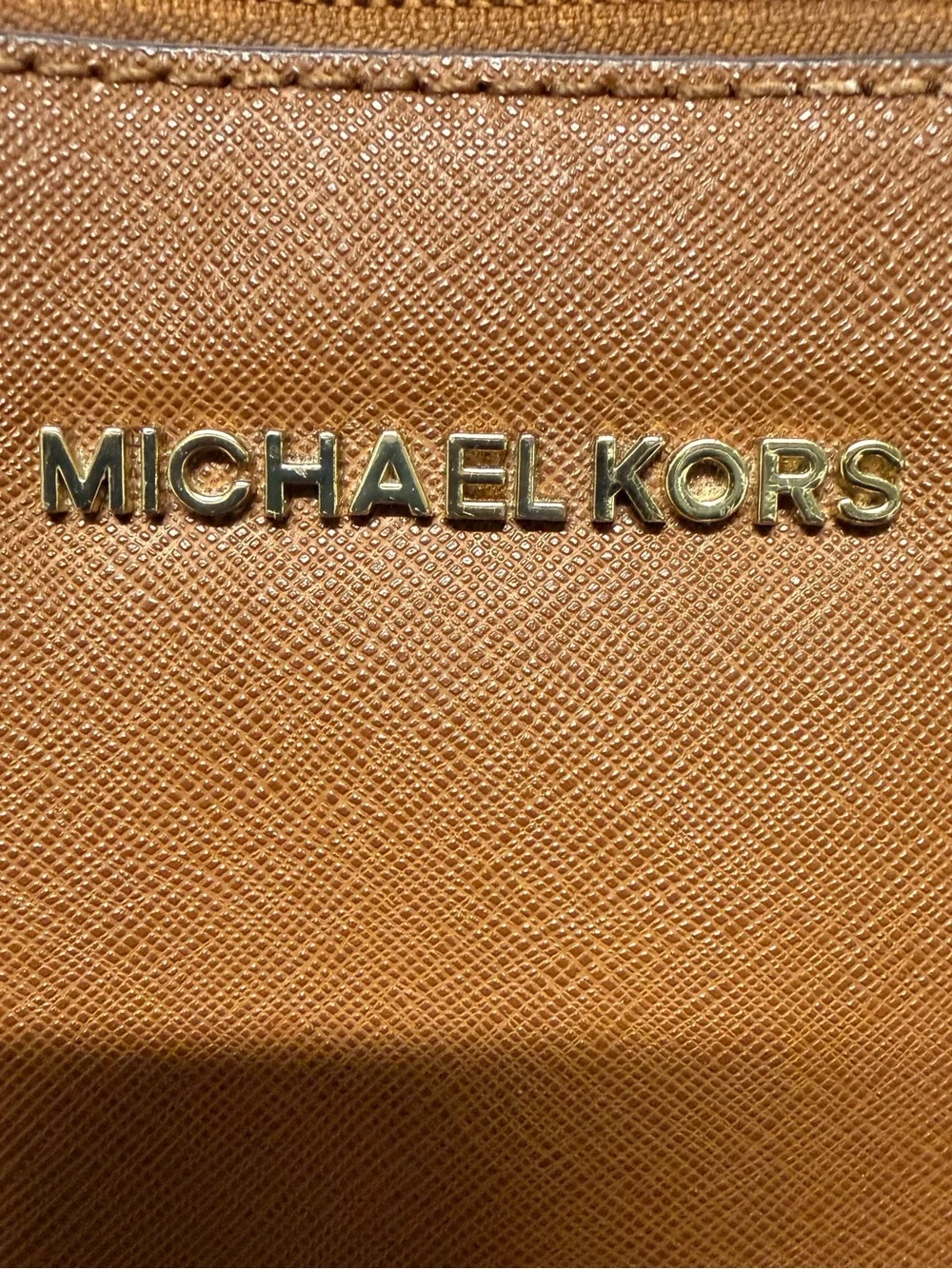 Michael Kors Brown Saffiano Leather Satchel Crossbody Bag - Picture 3 of 9